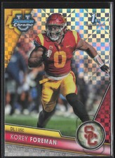 Korey Foreman 2023 Bowman University Chrome #190 Xfractor Refractor