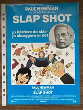 Slap Shot Paul Newman Michael Ontkean 1977 Danish Movie Press Release
