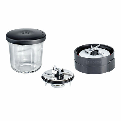 Bosch MUZ45XCG1 Mühle und Zerkleinerer Glas mit Deckel Hack-  Mahl- Mixmesser