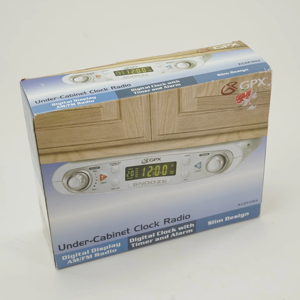 GPX Under Cabinet CD Clock Radio AM FM CD Weatherband Radio Player BRAND NEW! - Image 3 of 4