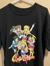 Sailor Moon Anime Classic Style Black Vtg Unisex Tshirt Men Women KH13161