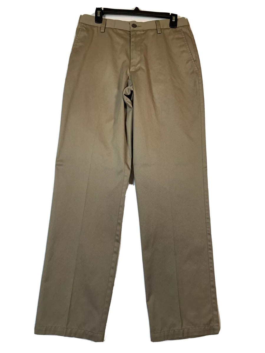 Dockers D2 Chino Pants Mens 32x34 Straight Leg Flat Front Khaki Beige Cotton
