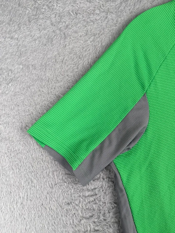 VINTAGE Nike Cycling Jersey Adult Large Green 1/2 Zip Short Sleeve Spheredry - Image 3 of 4