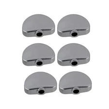 6PCS Guitar Machine Head Buttons Square for Most Electric Guitar Chrome