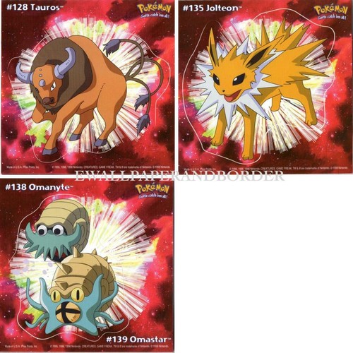 Pokemon Pikachu Cartoon Aufkleber 35 Pokemon Aufkleber 1999 Serie C Aufkleber Vintage - Bild 10 von 10