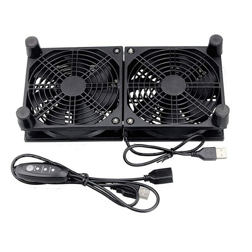 PC Lüfter USB Ventilator 2in1 Zweireihig 5V 120 mm für Computer Router PS5 XBox - Bild 19 von 23