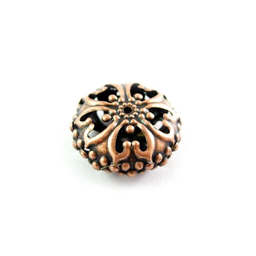 Filigree Iron Metal Beads Flat Round Hollow Loose Spacer Beading Craft 23x12.5mm eBay