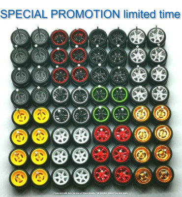 Hot Wheels 6 Speichen + 4 Speichen Custom Gummireifen JDM 10MM 32 Sets PROMO