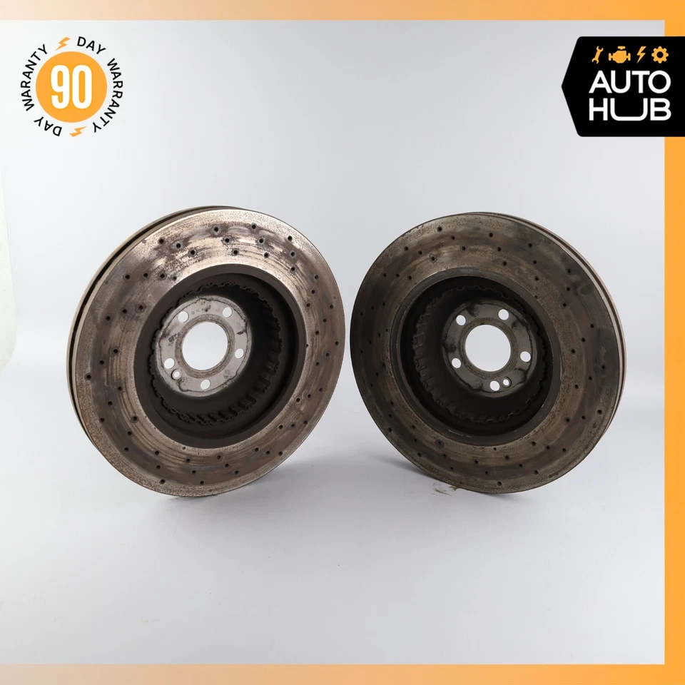 Juego de 2 rotores de freno delanteros izquierdo y derecho 15-17 Mercedes W222 S600 OEM Foto 4 de 4