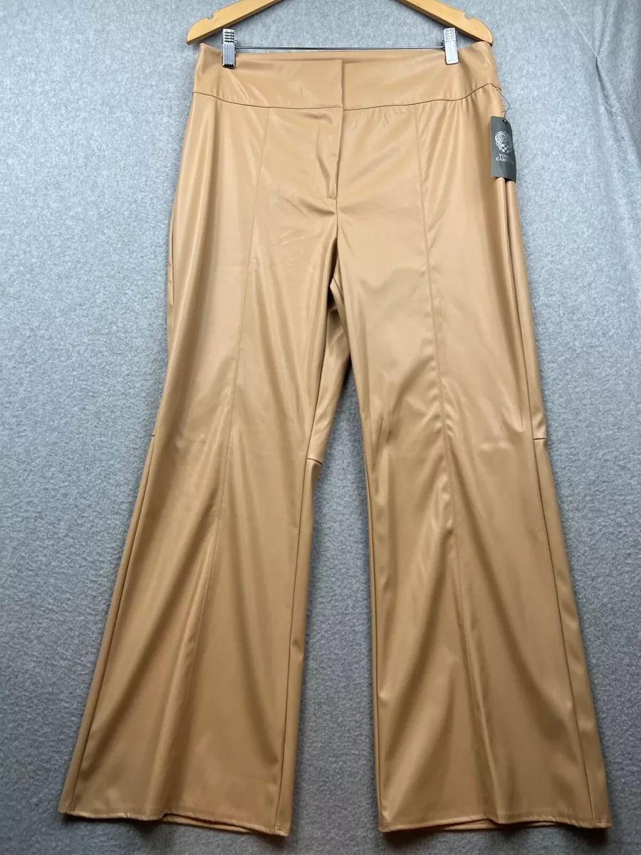 Vince Camuto Faux Leather Wide Leg Pants Women s Size L Chic