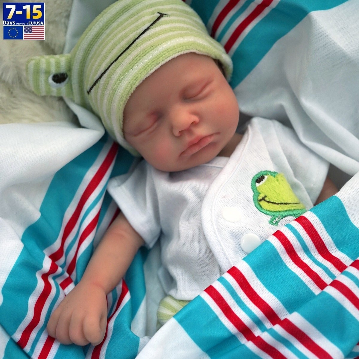 Sleeping Preemie Silicone Reborn Dolls 12