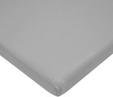 American Baby Company 15" x 33" Fitted Bassinet Sheet, 100 1 Pack, Gray