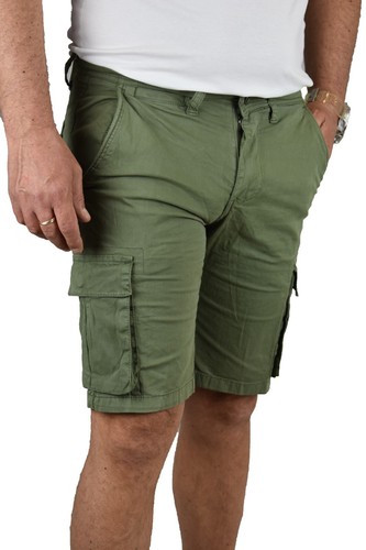 Bermuda Cargo Uomo pantaloncini con tasconi pantaloni corti tasche laterali slim - Imagen 30 de 62