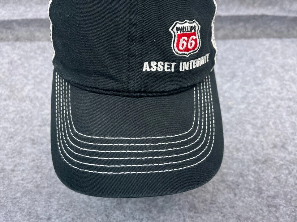 Boné Phillips 66 Asset Integrity alça traseira adulto preto algodão poli caminhoneiro - Imagem 3 de 4