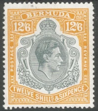 BERMUDA SG120e 1950  GVI 12/6d  FRESH VLMM pos MNH
