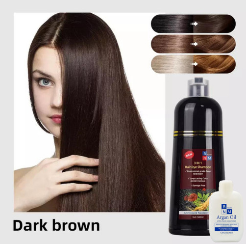 Hair Dye Shampoo 3 in 1 for Women & Men 100% Gray Hair Coverage Champu Con Tinte