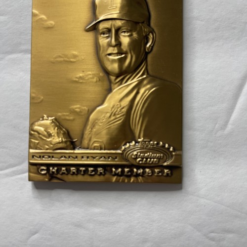 1991 Nolan Ryan Medallion Stadium Club Charter Member Heavy Metal MLB 300th Win - Picture 3 of 4