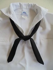 US NAVY USN ALL RANKS RATES ENLISTED & P/O DRESS WHITES & BLUES NECKERCHIEF FLAT