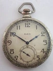 ANTIQUE ELGIN POCKET WATCH 1928 GRADE 345 12S 17J w/ WADSWORTH 25 YEAR 14K GF