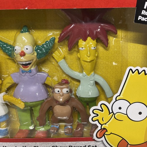 NJ Croce The Simpsons Bendables The Krusty The Clown Show Action Figures Set NEW - Photo 13 sur 13
