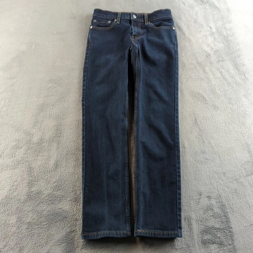 Levis 511 Jeans Mens 28x30 Blue Dark Wash Slim Stretch Denim Contrast Stitching
