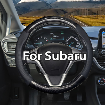 #ad 15quot; Steering Wheel Cover Genuine Leather for Subaru Black $23.99