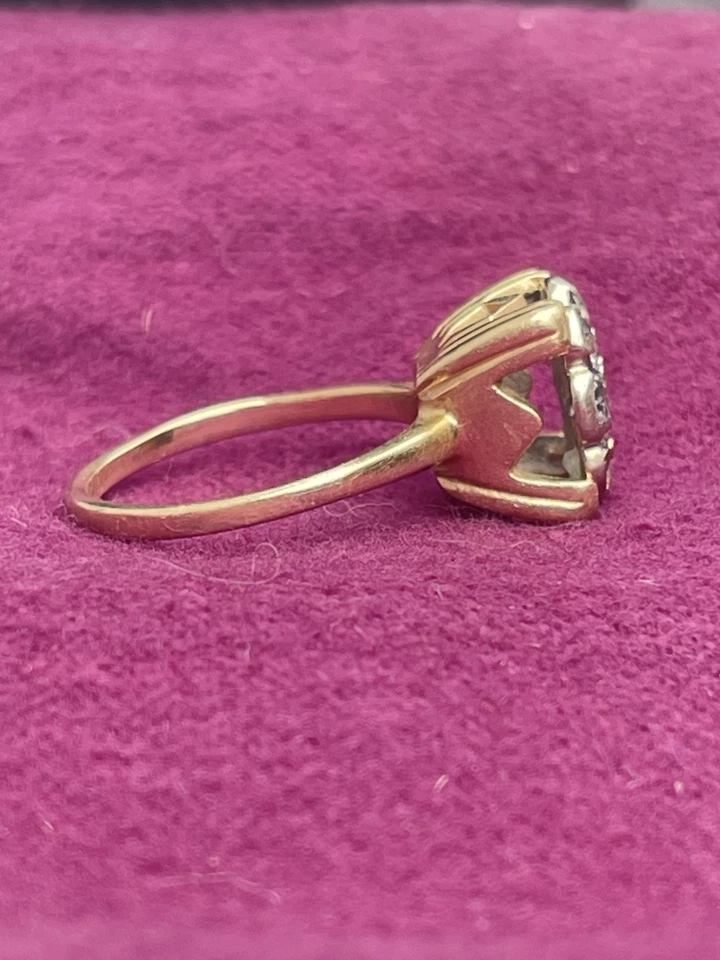 ~Estate vintage 1 carat diamond 14K yellow gold ring 5.22g~ - Image 3 of 4