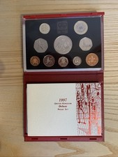 1997 UK Royal Mint Deluxe Proof Coin Set With CoA