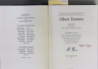The Collected Papers of Albert Einstein. Volume 1. The Early Years. 1879-1902. S