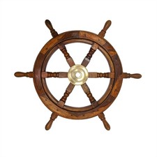 Antique Wooden Maritime Decor 24 Captains Shipwheel Ships Wheel Steering Antique Wooden Maritime Decor 24 Captains Shipwheel Ships Wheel Steering