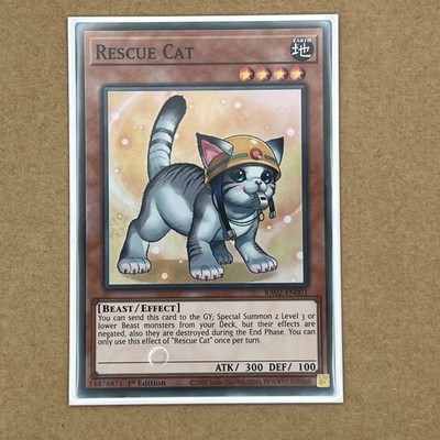 Rettungskatze RA02-DE001 1. Auflage Yu-Gi-Oh Karte Ungeheuer Kombiversand