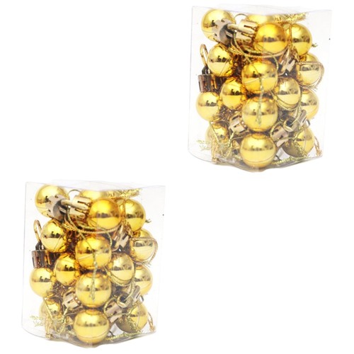 Set of 2 Mini Weihnachtskugeln 1cm Christbaumkugeln Klein Gold Weihnachten 2cm - Bild 8 von 12
