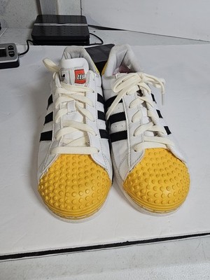 New Adidas Superstar J x LEGO H03958  White Black Yellow Retro OG Stripes