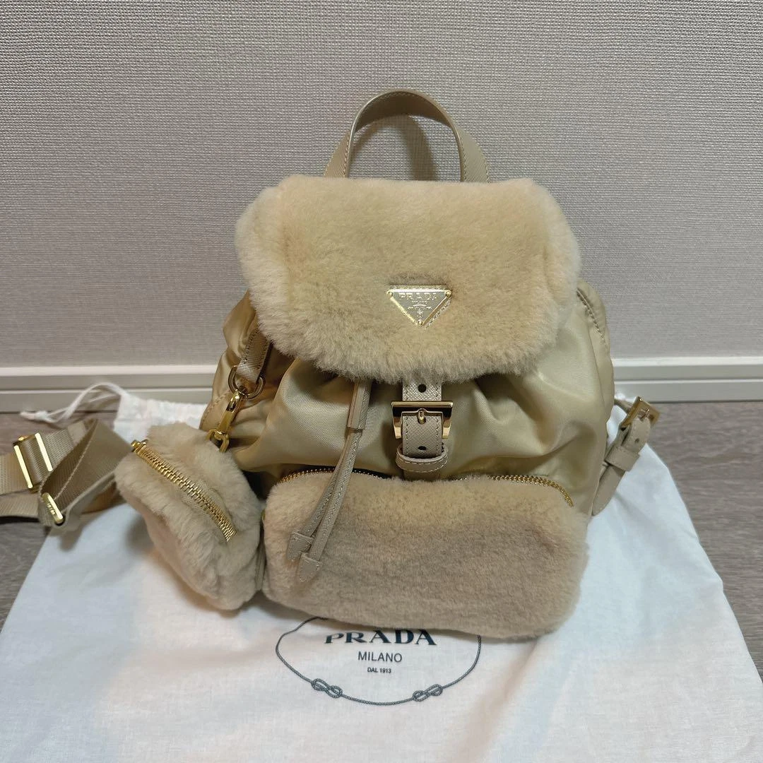 PRADA Backpack Beige Bags & Handbags for Women for sale | eBay display picture 3
