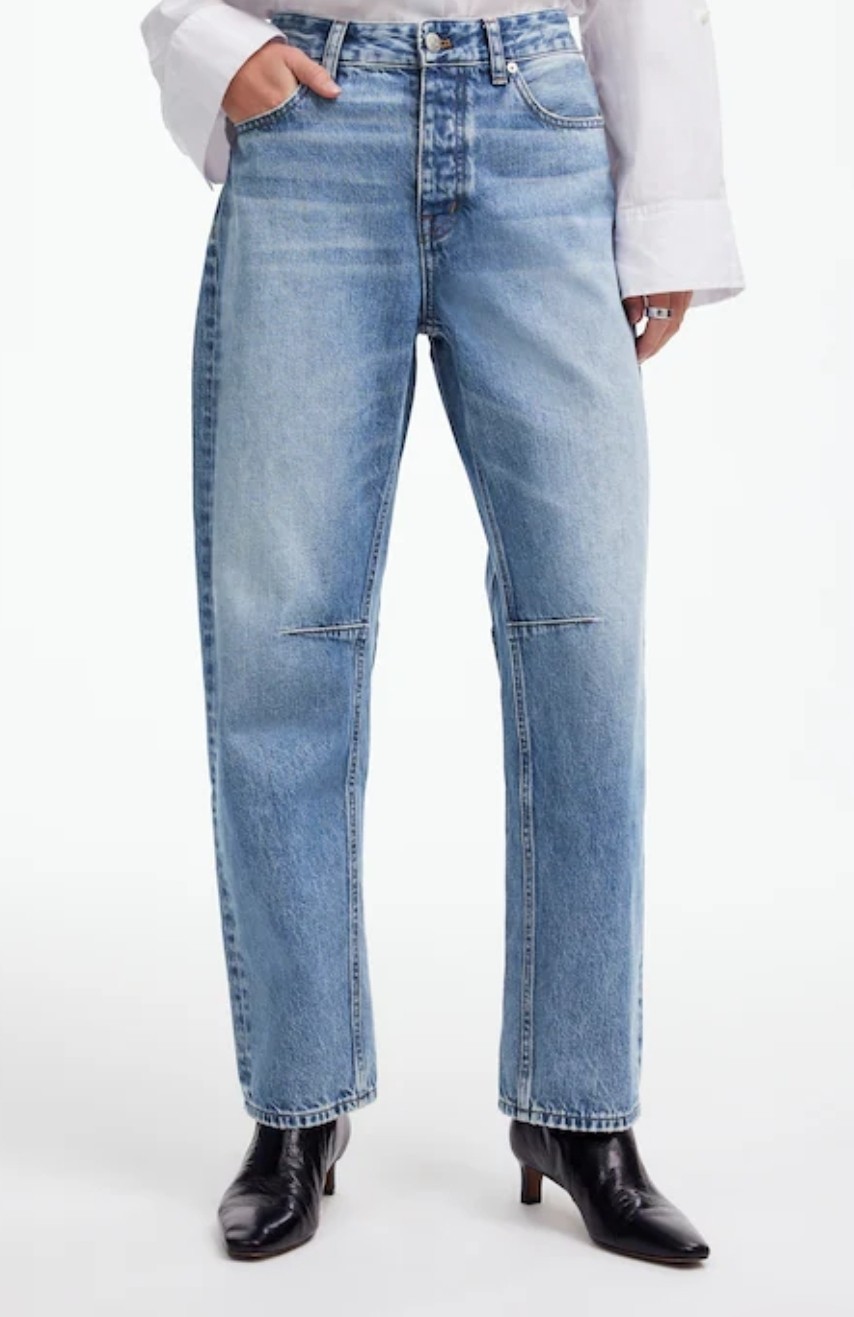 Madewell The Darted Barrel Leg Jean Womens size 23 Light Wash Button Fly