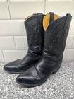 NOCONA Black Leather Cowboy Western Boots Mens Size 10 D