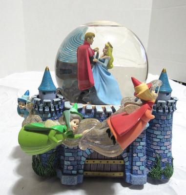 Disney Sleeping Beauty Musical Snow Globe Once Upon A Dream Castle Aurora Fairy
