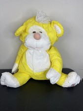 Vintage 1987 Fisher Price Puffalump Yellow Monkey Plush Stuffed Animal Toy
