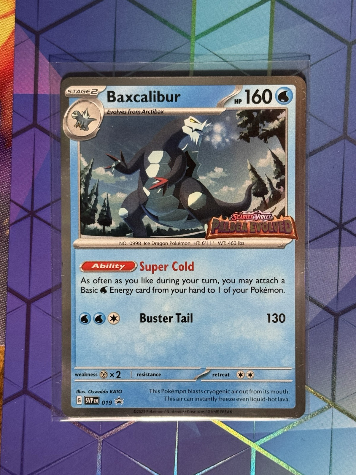 Pokemon TCG SVP EN Promo Baxcalibur - 019 (Prerelease) NM