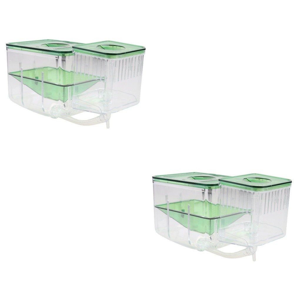 2-Pack Baby Fish Specimen Container Betta Aquarium Isolation Box