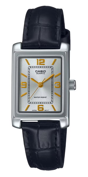 Casio Collection LTP-1234PL-7A2EF Damen Uhr Leder In Schwarz Neu-image