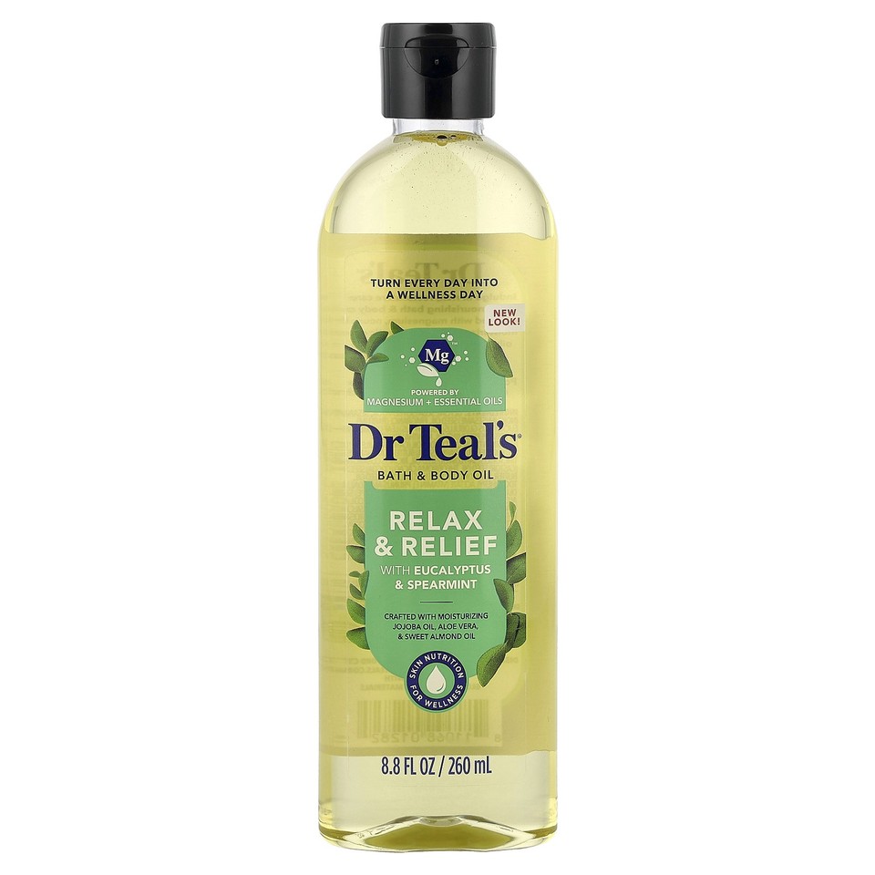 Bath & Body Oil, Relax & Relief, Eucalyptus & Spearmint, 8.8 fl oz (260 ml)