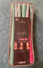 Conair Curls Curls Curls Long Hair Spiral Rollers, Assorted Colors, 12-Pieces