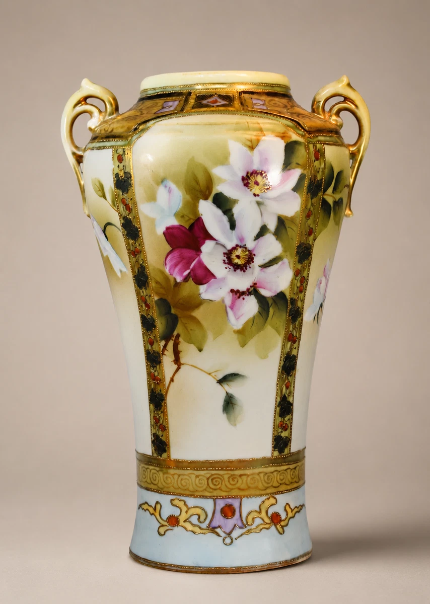 陶瓷金色日本古董花瓶| eBay