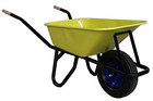 Profi Schubkarre Bauschubkarre Tiefmulde 100L Schiebkarre, zitronmengelb