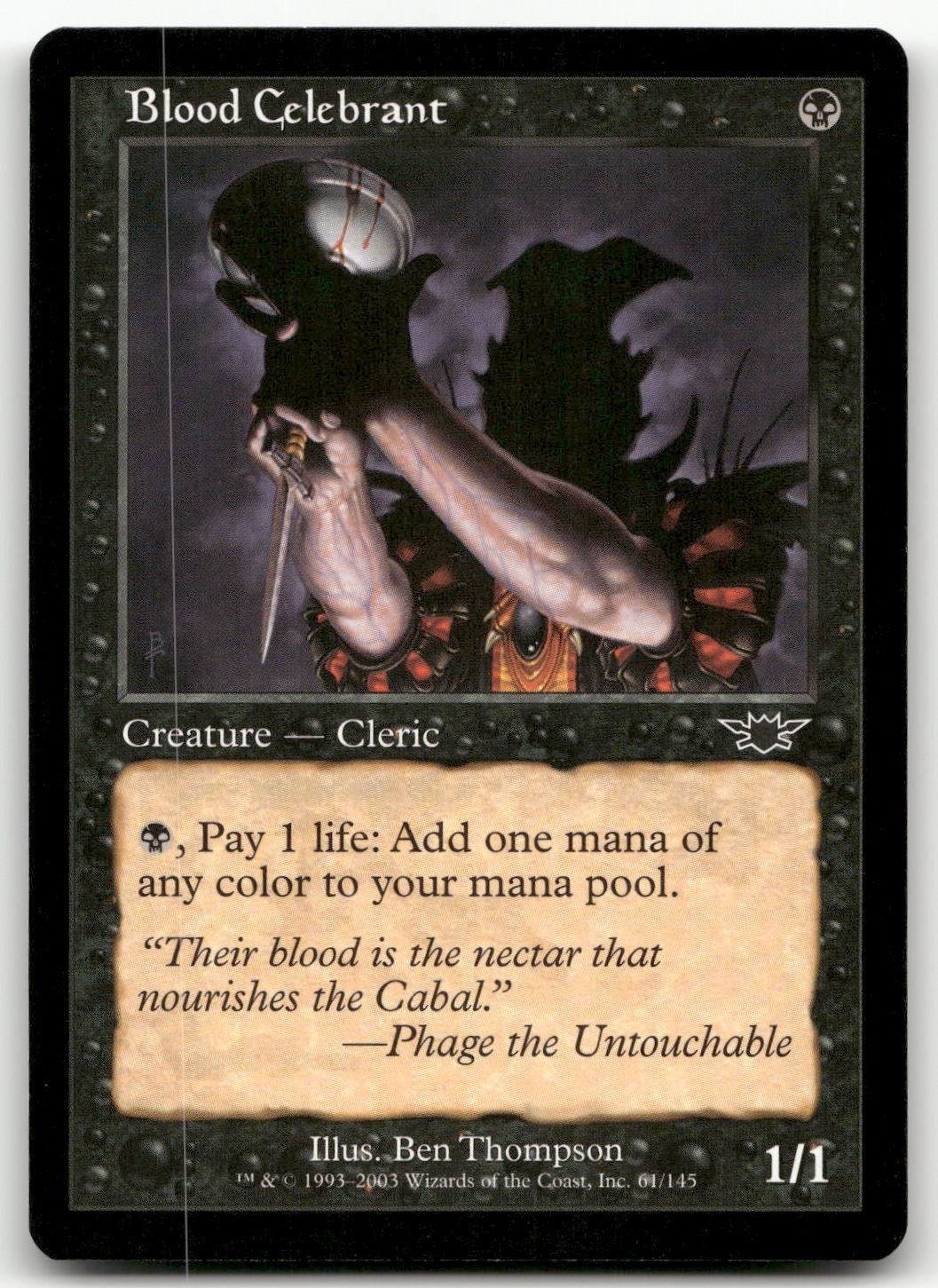 Blood Celebrant #61 (NM) Legions LGN Magic MTG