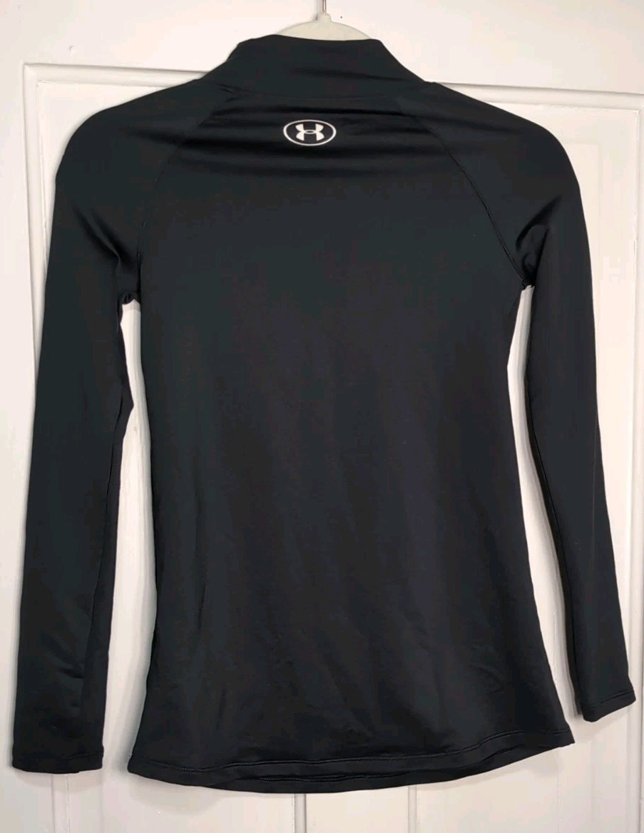Under Armour Cold Gear Girls Black Fitted Long Sleeve Shirt Size YLG Outdoor(885 thumbnail 3