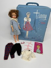 1960 s Ideal Toy Tammy 12 Doll BS-12 Light Brown Hair Blue Eyes Paris Case