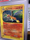 Pokémon TCG 2002 Expedition #6 Charizard Holo 6/165 PSA 7 Multi Swirl/Snowflake!