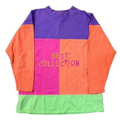 Best Collection Sweatshirt Big Logo Abstrakt Bunt Pullover Damen UK 12